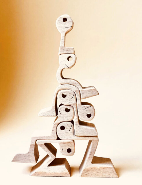 1+1+1+1+1+1+1 Original Wood Sculpture 2.5D