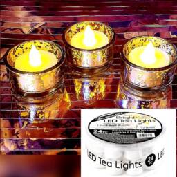 Led Tea Lights Flickering Flameless Candles, Battery Operated Votive Wedding Centerpieces, Mood Lighting, Mason Jar - thumbnail 3