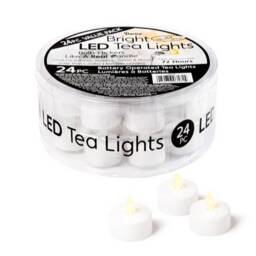 Led Tea Lights Flickering Flameless Candles, Battery Operated Votive Wedding Centerpieces, Mood Lighting, Mason Jar - thumbnail 1