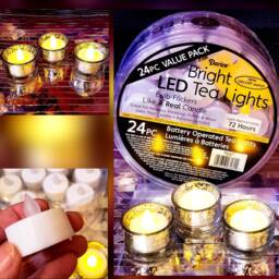 Led Tea Lights Flickering Flameless Candles, Battery Operated Votive Wedding Centerpieces, Mood Lighting, Mason Jar - thumbnail 2