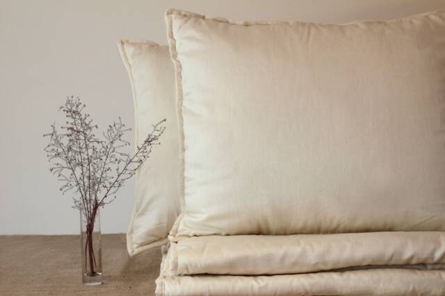 "Organic Wool Filled Pillow With Foam Core, Standard Size - 20""x26" - image 1