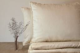 "Organic Wool Filled Pillow With Foam Core, Standard Size - 20""x26"