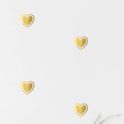 Gold Heart Wall Decal Kids Room Shape Wall Sticker, Bedroom, Living Pattern Wallpaper Vinyl Decals Stickers Home Decor - thumbnail 2