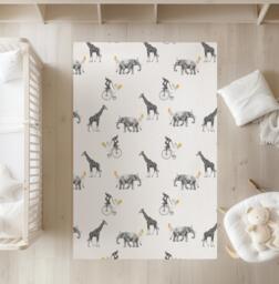 Safari - Animals On Unicycle Rug, Carpet, Kids Decor, Children's Room Decor, Kids Carpet - thumbnail 1