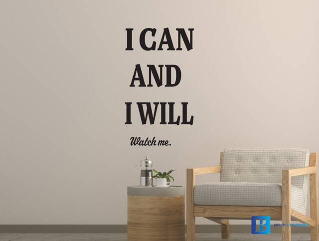 I Can & Will Motivational/Inspirational Home/Office Wall Art Vinyl Decal Sticker - image 1