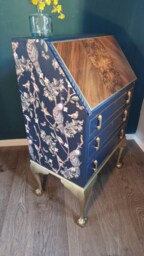 Writing Bureau/Desk in Navy & Gold-Sold Available For Commission - thumbnail 4