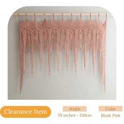 Macrame Unique Curtain, Boho Large Modern Home Decor, Custom Valance, Window Treatment, Extra Tapestry, Neutral Wall Art C25 - thumbnail 4