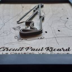 Circuit Paul Ricard Wall Art Laser Engraved Wood, F1 French Gp Gift - thumbnail 3