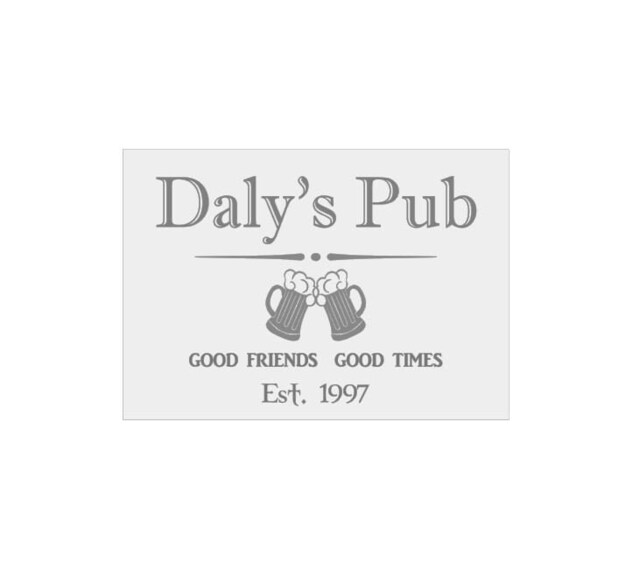 Custom Personalized Mirror, Large Bar Engraved Etched Mirror 28x40