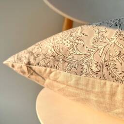 Gray Tribal Hemp Hand Woven Natural Dye Color Pillow Cover - thumbnail 3