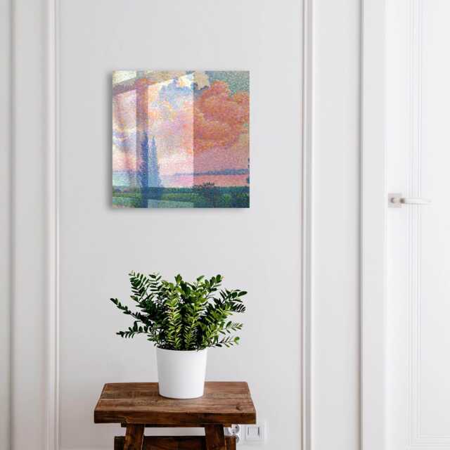 Colorful Nature Key Cabinet For Home, Pink Industrial Box, Abstract Landscapes, Lovers Of & Art - image 1