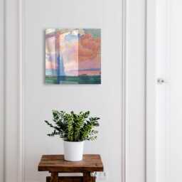 Colorful Nature Key Cabinet For Home, Pink Industrial Box, Abstract Landscapes, Lovers Of & Art - thumbnail 1