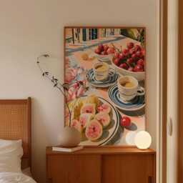 Fig & Cherry Poster, Italian Breakfast Print, Kitchen Wall Art - thumbnail 2
