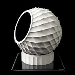 3D Printed Geometric Plant Pot Modern Diamond Texture With Drainage - thumbnail 4