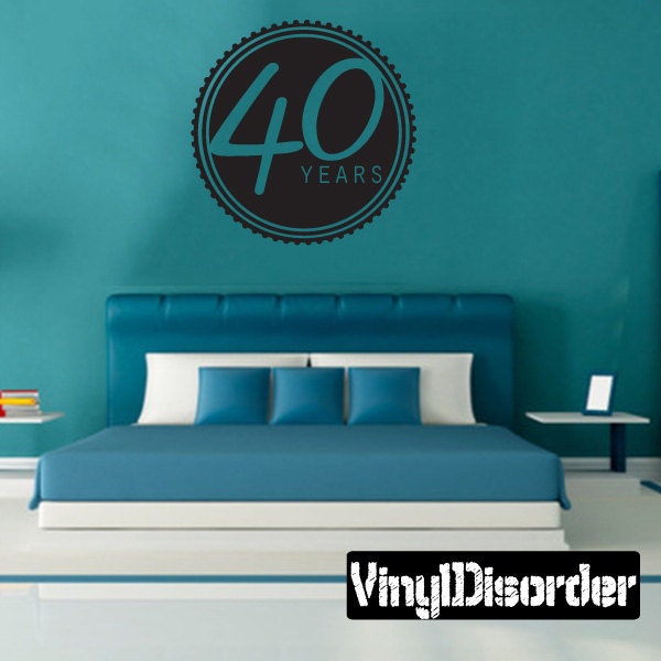 40 Years Celebrations - Vinyl Wall Decal Quotes Sticker Ce03440Yrsviiiet - image 1