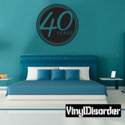 40 Years Celebrations - Vinyl Wall Decal Quotes Sticker Ce03440Yrsviiiet - thumbnail 1