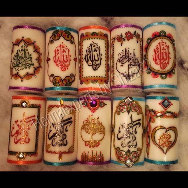 Unscented Henna Candles Set Of 10 - 2.5 ?? 5.8 In