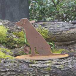 Rusty Metal Labrador Outdoor & Garden Gift, Ornament, Memorial - thumbnail 2