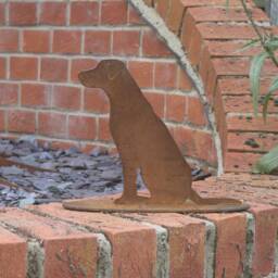 Rusty Metal Labrador Outdoor & Garden Gift, Ornament, Memorial - thumbnail 1