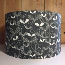 Handmade Grey Scandi Style Leaves Lampshade 15cm 20cm 25cm 30cm 40cm - thumbnail 2