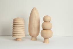 Wooden Christmas Tree Set Scandinavian Rustic Home Decor