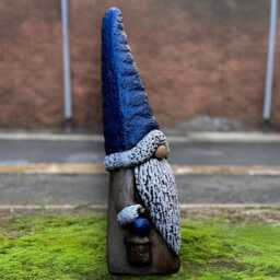 Holiday Gnome Statue Stone Nordic Sculpture Concrete Festive Figurine Handmade Garden Ornament Home Decor Cement Art Gift - thumbnail 4