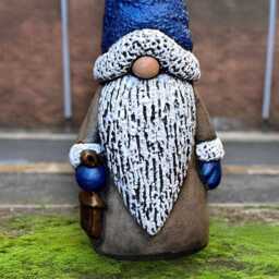 Holiday Gnome Statue Stone Nordic Sculpture Concrete Festive Figurine Handmade Garden Ornament Home Decor Cement Art Gift - thumbnail 2