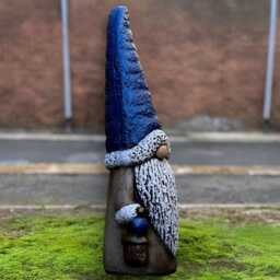 Holiday Gnome Statue Stone Nordic Sculpture Concrete Festive Figurine Handmade Garden Ornament Home Decor Cement Art Gift - thumbnail 3