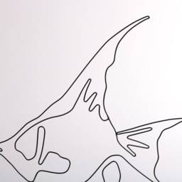 Wire Fish Sculpture Abstract Minimalist Art On Concrete Base - thumbnail 4