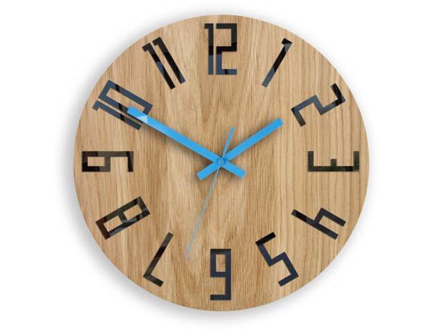 Large Wall Clock, Unique Wall Clock, Wood Unusual Modern Slim_Wood, 12.60 - image 1