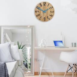 Large Wall Clock, Unique Wall Clock, Wood Unusual Modern Slim_Wood, 12.60 - thumbnail 3