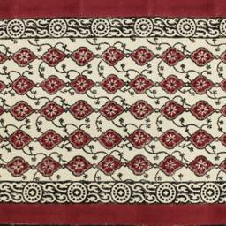 Handmade Pink Cotton Kilim Runner Rug, Block Print Bohemian Carpet - thumbnail 4