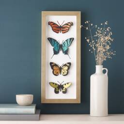 Birthday Gift For Her, Paper Cut Butterfly Wall Art, Decor Print, Hand Painted Paper Cut Butterfly Framed 3D Print - thumbnail 2