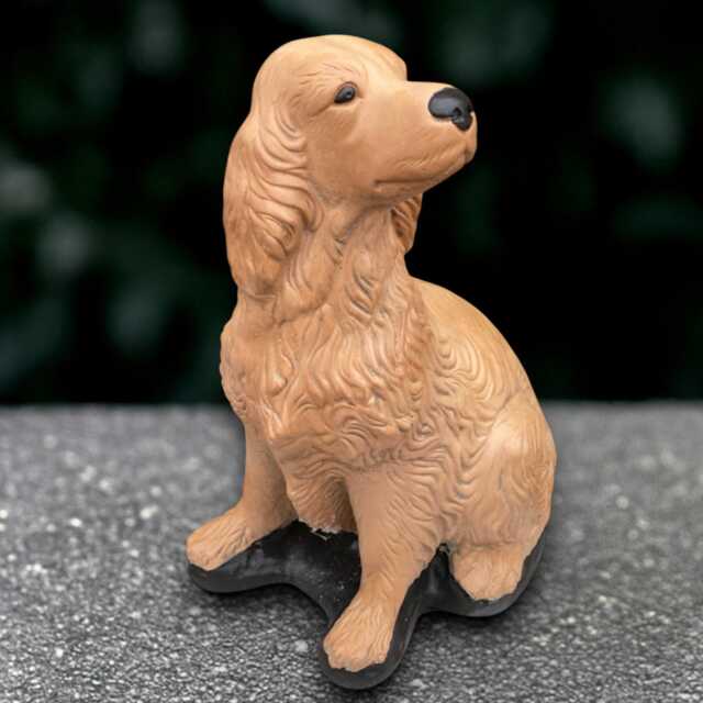 Stone Cocker Spaniel Statue Concrete Dog Figurine Outdoor Pet Ornament Dog Lover Gift Handmade Memorial Decoration - image 1