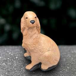 Stone Cocker Spaniel Statue Concrete Dog Figurine Outdoor Pet Ornament Dog Lover Gift Handmade Memorial Decoration - thumbnail 2