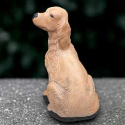 Stone Cocker Spaniel Statue Concrete Dog Figurine Outdoor Pet Ornament Dog Lover Gift Handmade Memorial Decoration - thumbnail 4