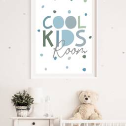 Cool Kids Room Print, Boys Nursery Prints, Muted Blue, Bedroom Decor, Playroom Wall Art, Home Decor - thumbnail 2
