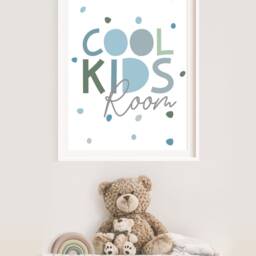 Cool Kids Room Print, Boys Nursery Prints, Muted Blue, Bedroom Decor, Playroom Wall Art, Home Decor - thumbnail 3