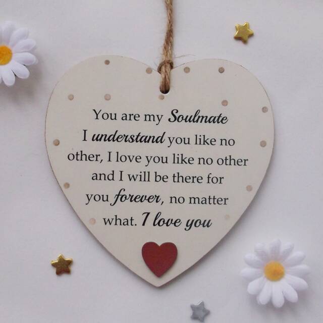 You Are My Soulmate Valentines/Engagement Wooden Gift Plaque - image 1