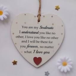 You Are My Soulmate Valentines/Engagement Wooden Gift Plaque - thumbnail 2