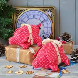Christmas Pig , Maileg Toy Ornament Scandinavian Gift Nordic Decor - thumbnail 1