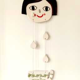 Happy Tears, Wall Art - Handmade Ceramics, Ceramic Hanging, Original Decor, Home One Of A Kind Piece Friends Gift - thumbnail 3