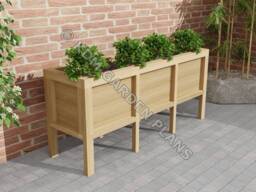 Woodwork Plans For Vegetable Grow Box 1.8M - 220 Ltr - Plans Only By Email UK Metric With Cut Lists - thumbnail 1