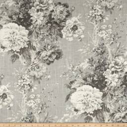 "Pair 25 Or 50"" Wide Waverly Ballad Platinum Linen Panels Drapes Length 24 36 48 63 84 96 108" - thumbnail 2