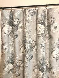 "Pair 25 Or 50"" Wide Waverly Ballad Platinum Linen Panels Drapes Length 24 36 48 63 84 96 108" - thumbnail 1