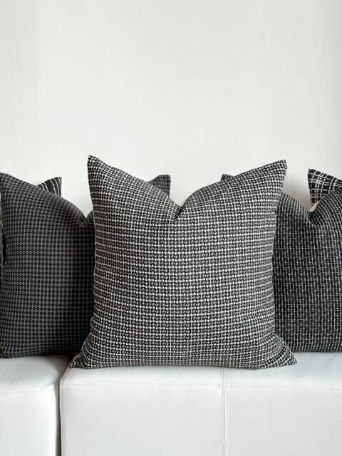 Neutral Textured Pillow Cover Set Boho Home Decor, Handmade Linen - image 1