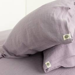 Light Lilac Linen Pillow Sham - Lavender Pillow - Purple Decorative Heavy Custom Sizes - thumbnail 4