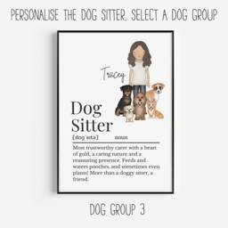 Dog Sitter Definition Print, Print Gift For Doggy Daycare, Personalised Your Sitter, Daycare - thumbnail 3