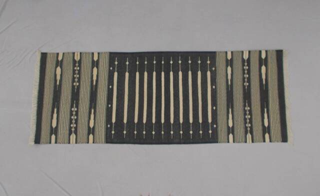 Grey Cotton Runner Handmade Rug Runner - Multi Sizes & White Hand Woven - image 1