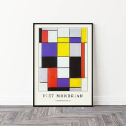 Piet Mondrian Poster, Composition A, Art Print, Bauhaus Abstract Art, Cubism, Modern Gift, A1/A2/A3/A4 - thumbnail 3